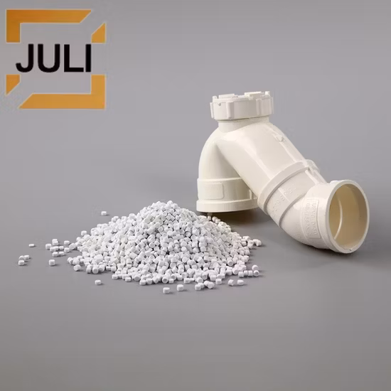 Plastic Plain Pipe Fitting Material White Price PVC Compound Crystal Granules Made in China