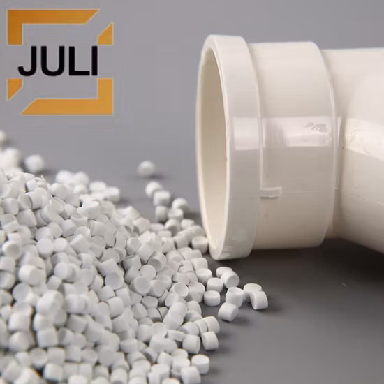Plastic Plain Pipe Fitting Material White Price PVC Compound Crystal Granules Made in China